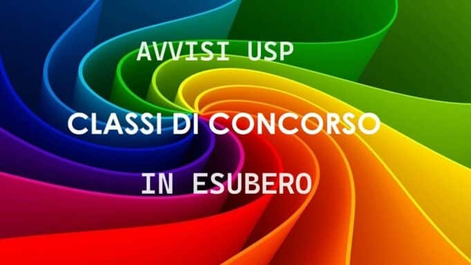 Avvisi USP su classi di concorso in esubero