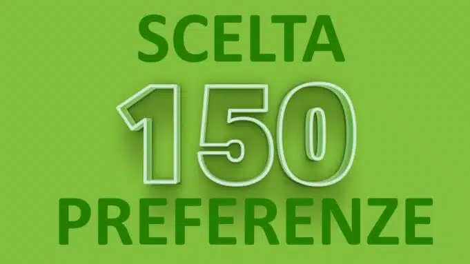 scelta 150 preferenze