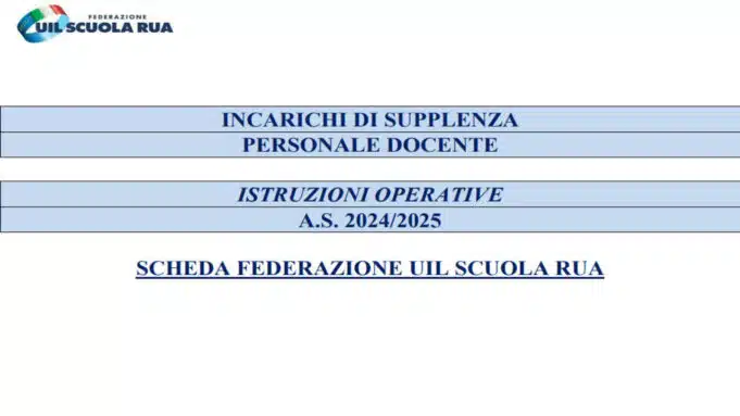 Domanda supplenze UIL Scuola