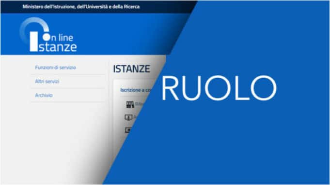 Istanze on line, domanda per il ruolo